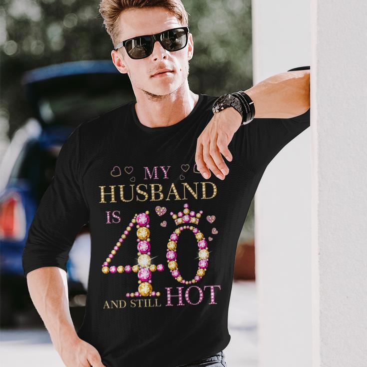 Mein Mann Ist 40 Und Immer Noch Heiß Mein Mann 40Th Birthday Cute Langarmshirts Geschenke für Ihn