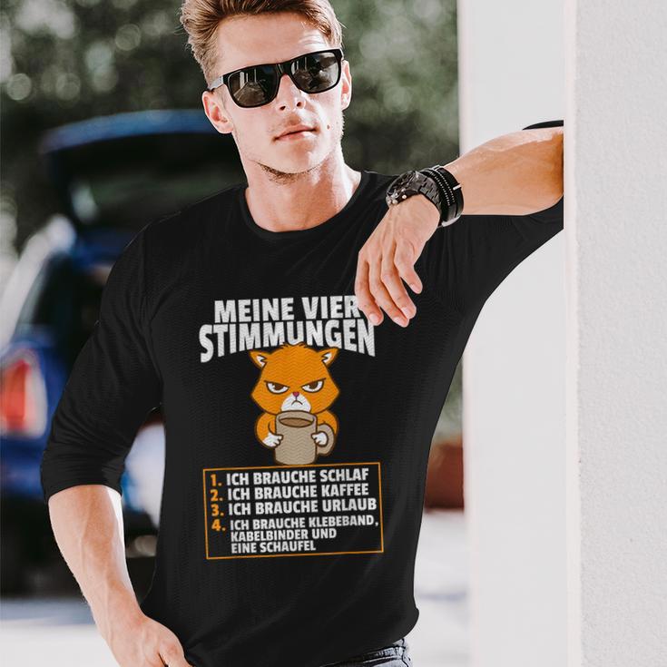 Meineier Stimmungen Cat Sarcasm Slogan Langarmshirts Geschenke für Ihn