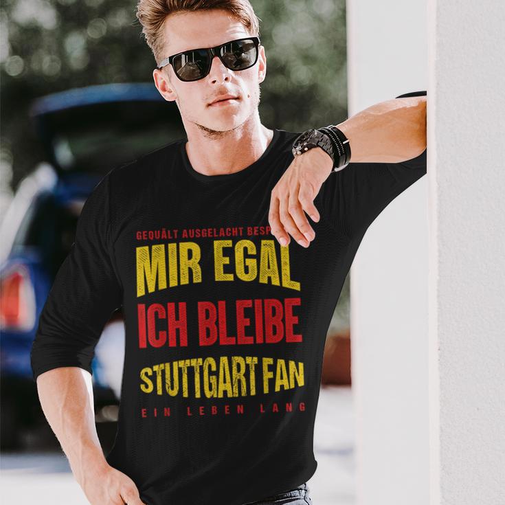 Mir Egal Ich Bleibe Stuttgart Fan Football Fan Club Langarmshirts Geschenke für Ihn