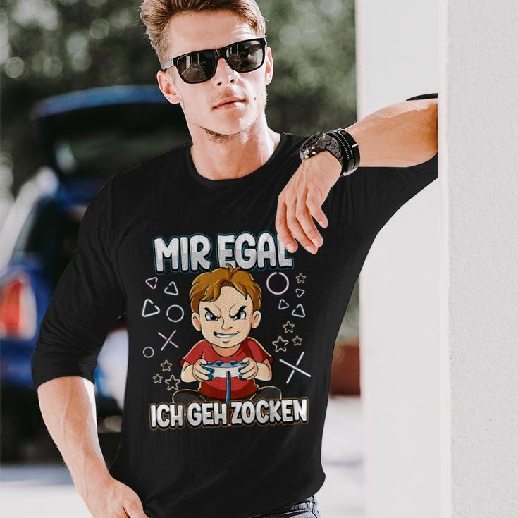 Mir Egal Ich Geh Zocken Gaming Langarmshirts Geschenke für Ihn