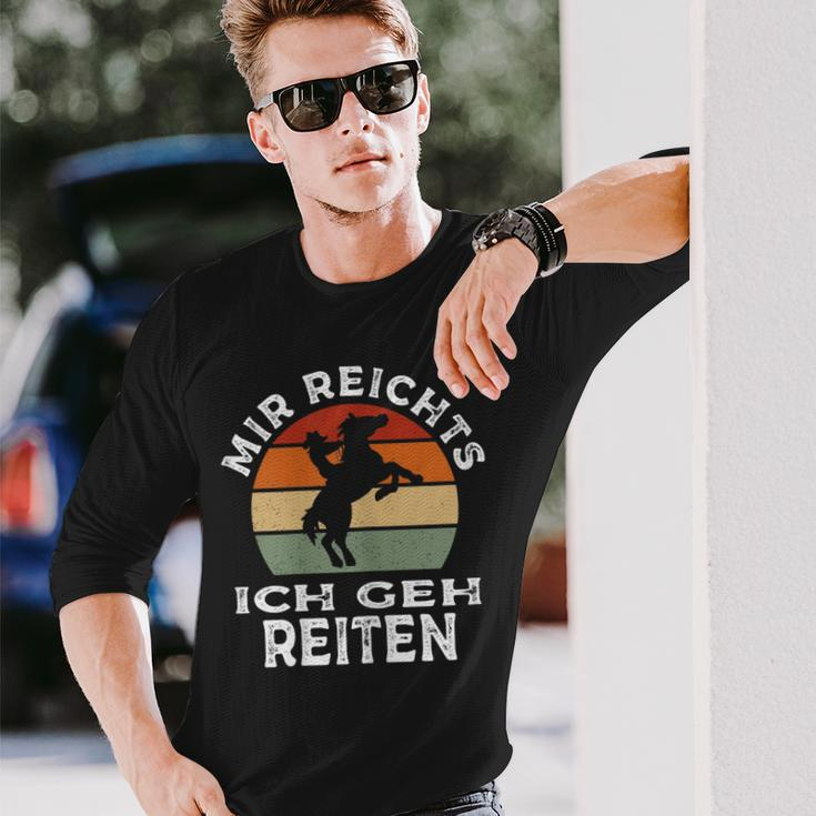 Mir Reichts Ich Geh Reiten Retrointage Rider S Langarmshirts Geschenke für Ihn