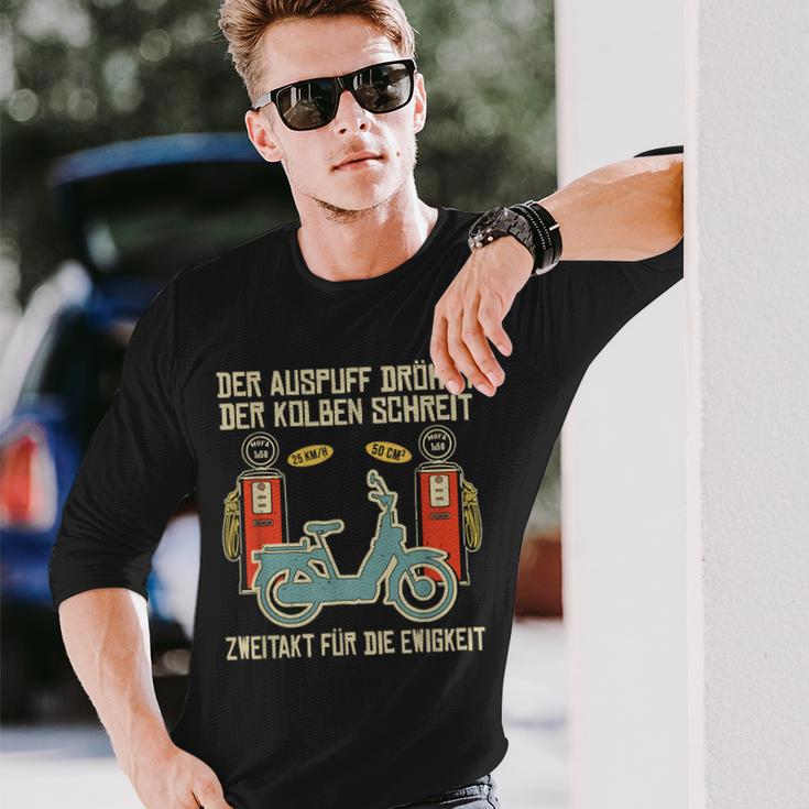 Moped Driver Moped Scooter Moped 2-Stroke Moped Langarmshirts Geschenke für Ihn