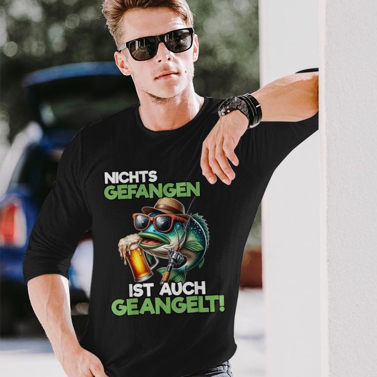 Nichts Gefangen Ist Auch Geangelt Fischer Bier Langarmshirts Geschenke für Ihn