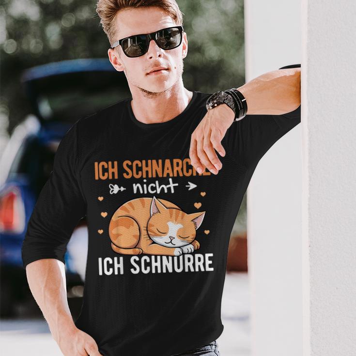 Nightdress Ich Schnarche Nicht Ich Schnurre Katzen Ich Schn Langarmshirts Geschenke für Ihn