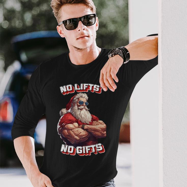 No Lifts No Buff Santa Langarmshirts Geschenke für Ihn