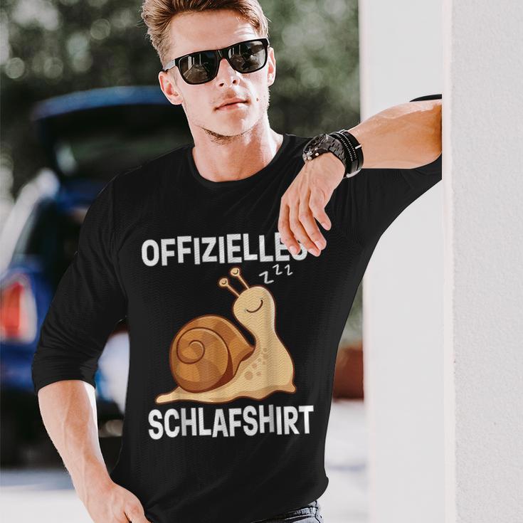 Offizieller Snail Sleep Schlafanzug Snail Late Sleeper Langarmshirts Geschenke für Ihn