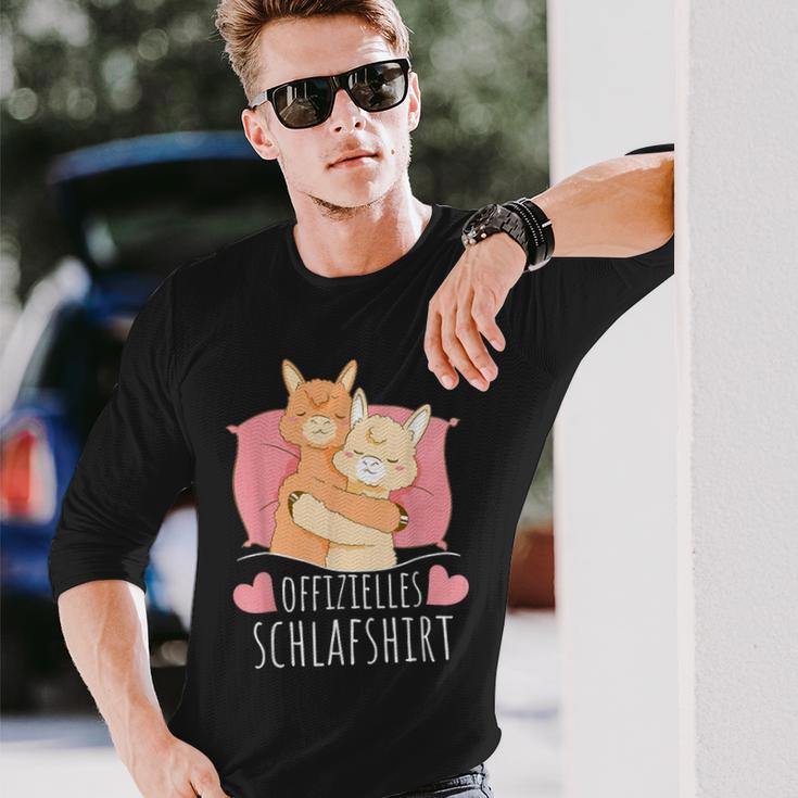 Offizielles Schlaf Nachthemd Schlafanzug Alpaca Lama Langarmshirts Geschenke für Ihn