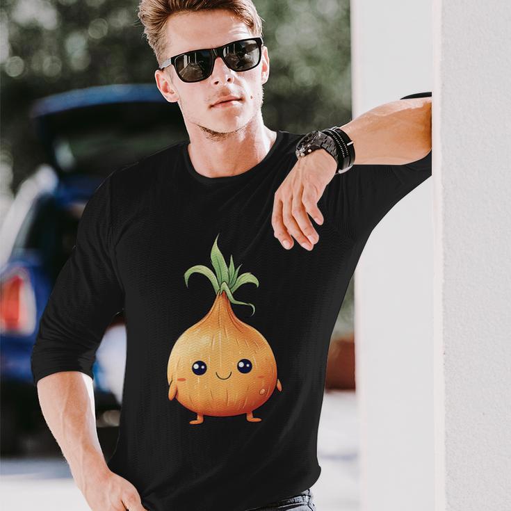 Onionegetable Gardening Onion Kawaii Langarmshirts Geschenke für Ihn