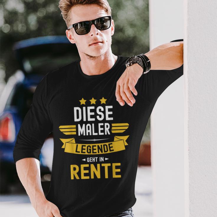 With Painter Pensioner Dese Legende Geht In Rente Langarmshirts Geschenke für Ihn