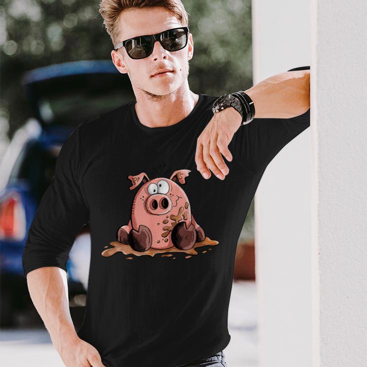 Pig In Mud I Pig I Pig Fun Langarmshirts Geschenke für Ihn