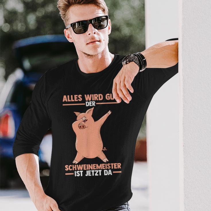 Pigs Pig Master Farmers Pig S Langarmshirts Geschenke für Ihn