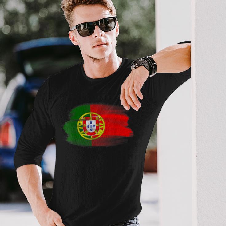 Portugal Flag Portugal Fan Item Jersey Em 2024 Langarmshirts Geschenke für Ihn