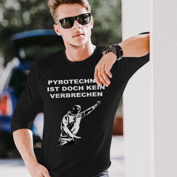 Pyrotechnik Ist Doch Keinerbrechen Meme Football Ultras Langarmshirts Geschenke für Ihn