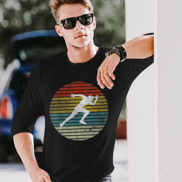 Retro Runner Jogger Running Jogging Marathon Running Langarmshirts Geschenke für Ihn