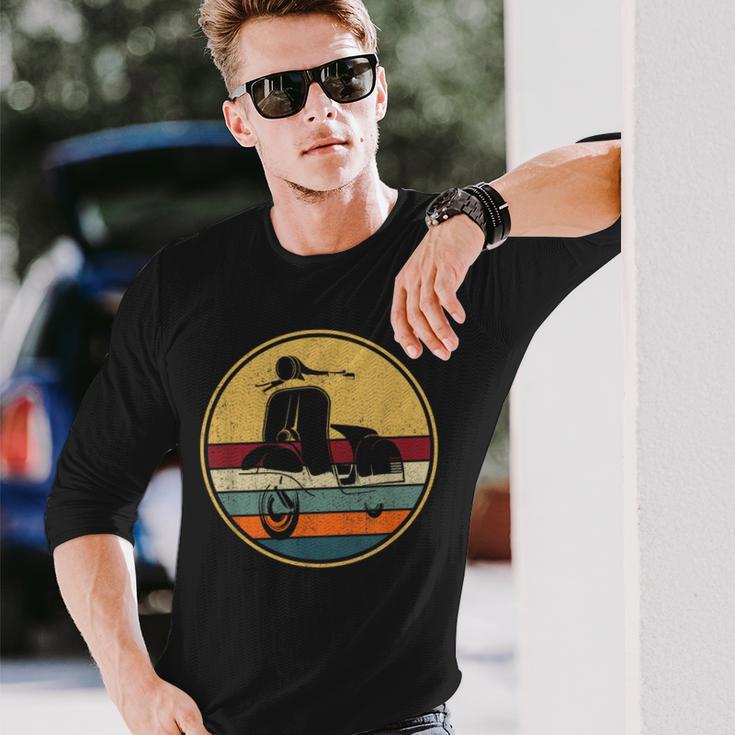 Retro Scooter Moped Intage Moped Langarmshirts Geschenke für Ihn