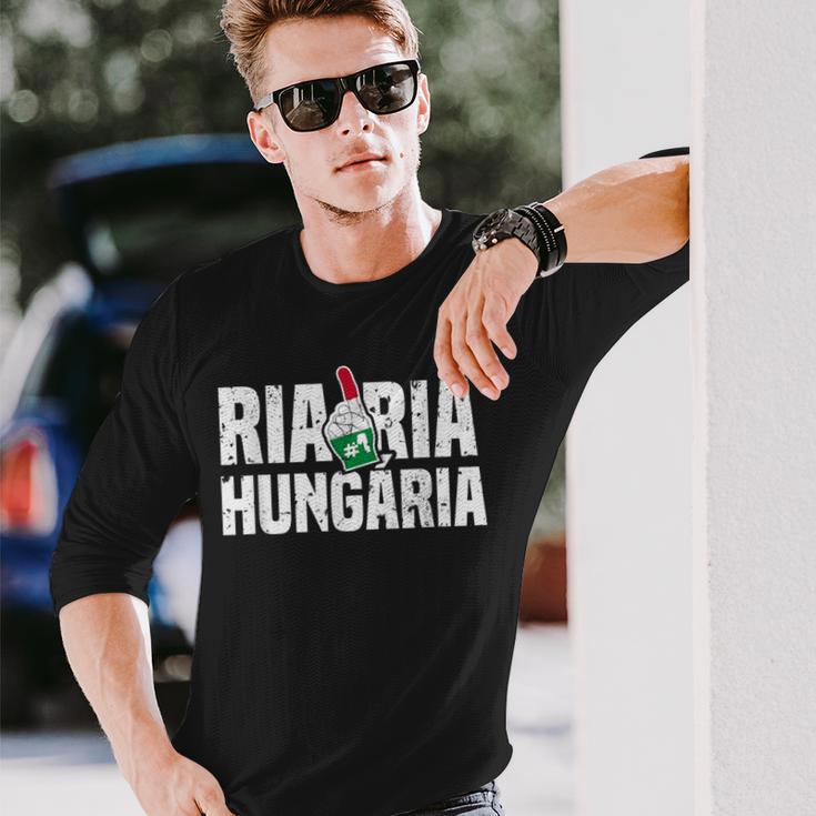 Ria Ria Hungária Magyar Hungary Fan Hungarian Flag Langarmshirts Geschenke für Ihn