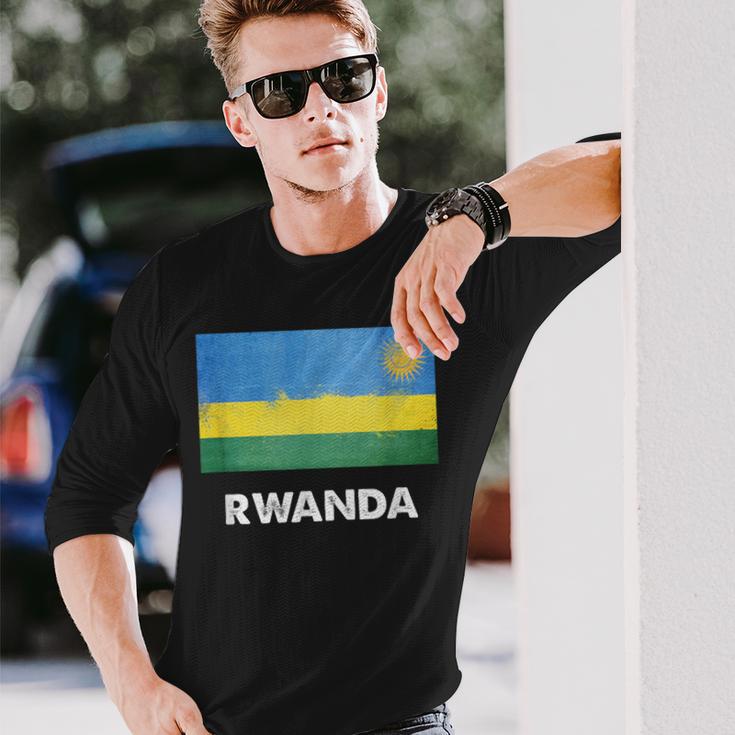 Ruanda Flag Jersey Ruanda Langarmshirts Geschenke für Ihn