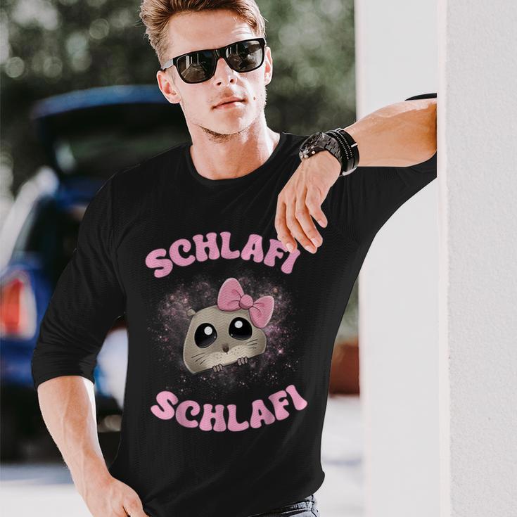 Sad Hamsti Schlafi Schlafi Hamster Langarmshirts Geschenke für Ihn