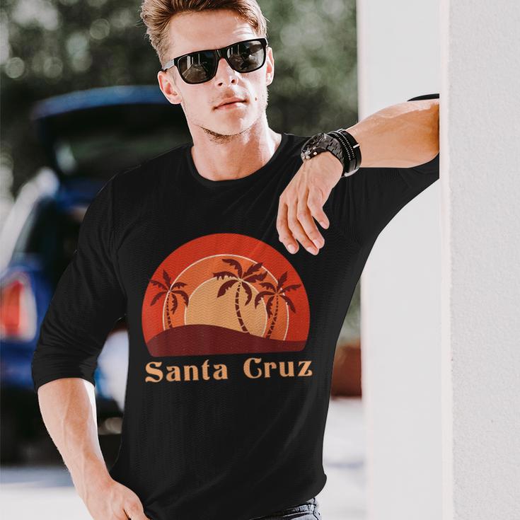 Santa Cruz Ca California 70S 80S Retrointage Langarmshirts Geschenke für Ihn