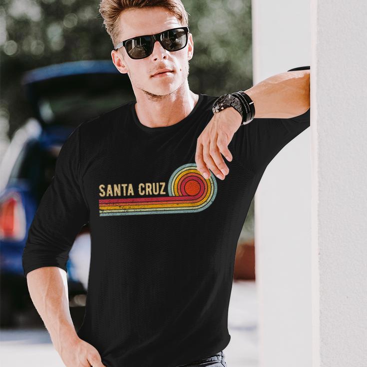 Santa Cruz City California Caintage Retro Souvenir Langarmshirts Geschenke für Ihn