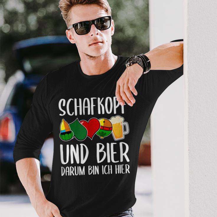 Schafkopf Und Bier Darum Bin Ich Hier Schafkopf Und Bier Darum Langarmshirts Geschenke für Ihn