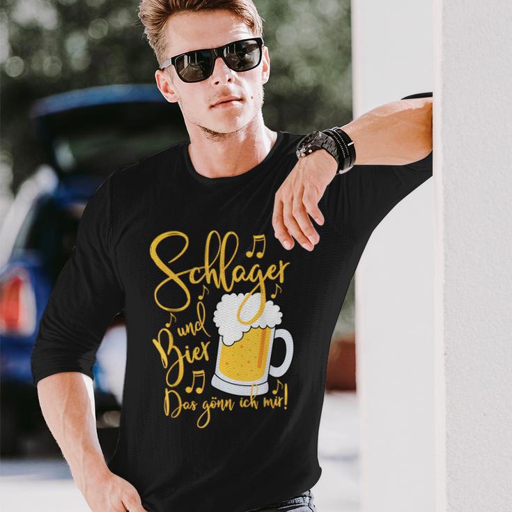 Schlager Und Bier Das Gönn Ich Mir Festival Party Langarmshirts Geschenke für Ihn