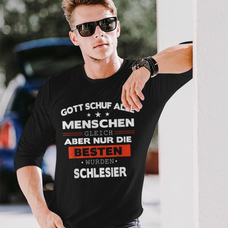 Schlesien Schlesier Deutschland Poland Slogan Langarmshirts Geschenke für Ihn