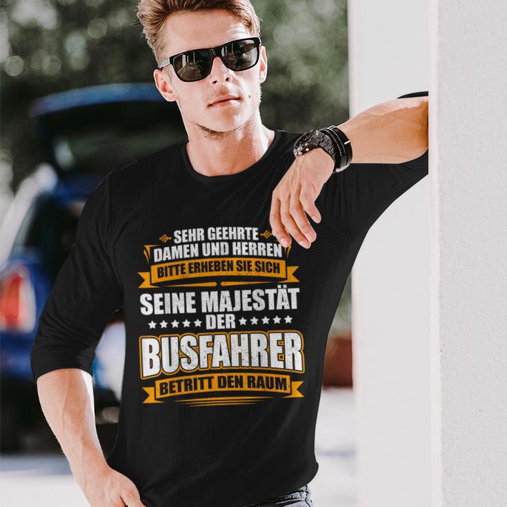 With Seine Majestät Der Busfahrer Cool Print Langarmshirts Geschenke für Ihn