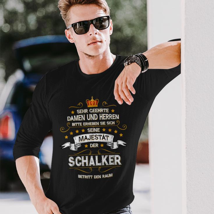 Seine Majestät Der Schalker Betritt Den Raum Beruf Hobby Langarmshirts Geschenke für Ihn