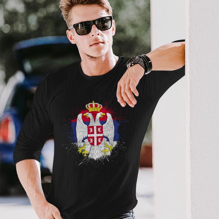 Serbia Balkan Jugo Serbia Srbija Serbe Langarmshirts Geschenke für Ihn