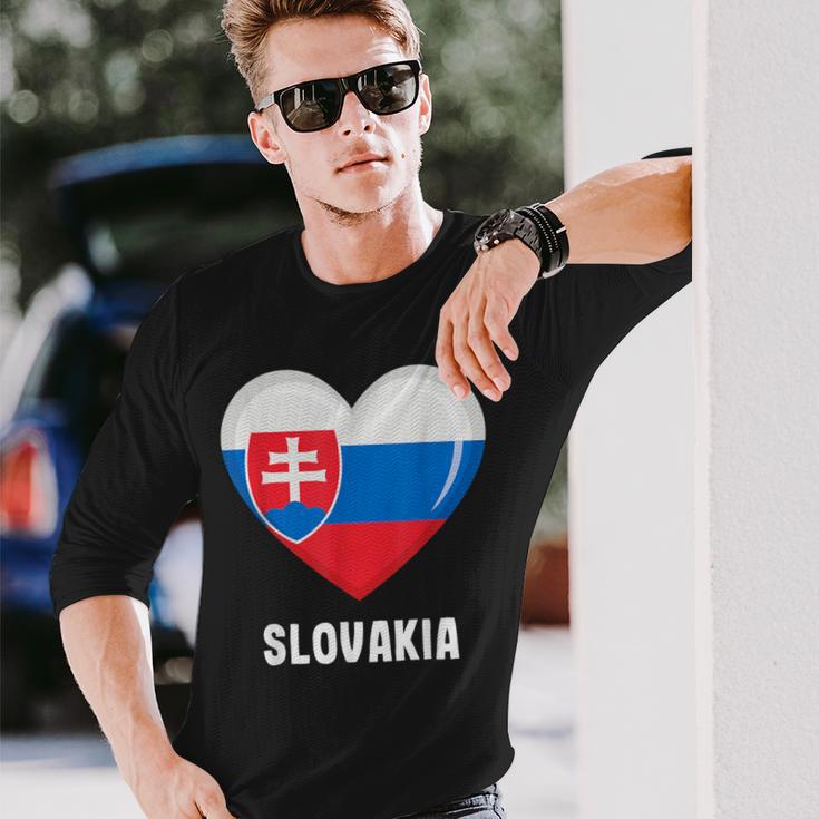 Slovakia Flag Jersey Slovak Langarmshirts Geschenke für Ihn