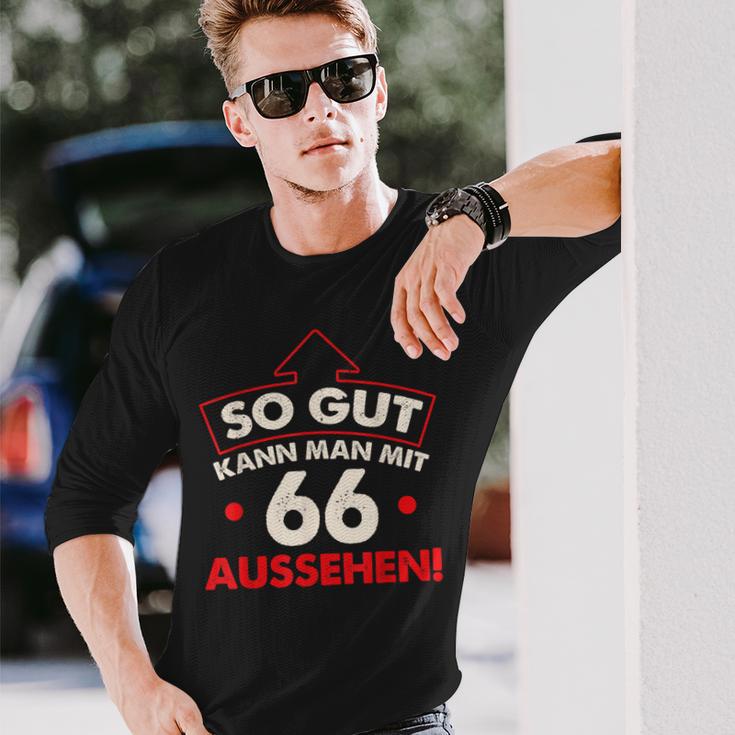 So Gut Kann Man Mit 66 Jahren Sehen Birthday Langarmshirts Geschenke für Ihn