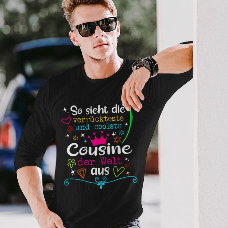 With So Ssieht Die Merrücksten Und Coolste Cousine Der Welt So Ssieht Die Madster's Langarmshirts Geschenke für Ihn