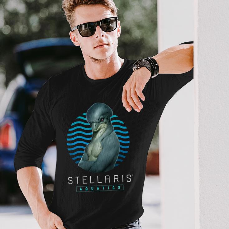 Stellaris Dolph Sci-Fi Strategy Game Dolphin Langarmshirts Geschenke für Ihn