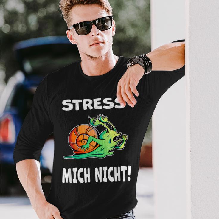 Stress Mich Nicht Schnecke Langarmshirts Geschenke für Ihn