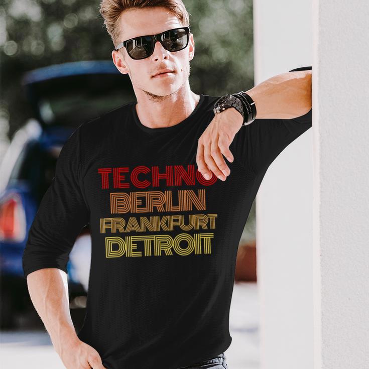 Synthesizer Techno Berlin Frankfurt Detroit Analog Langarmshirts Geschenke für Ihn