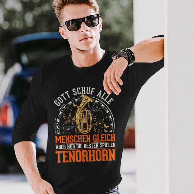 Tenor Horn Gott Tenor Hornist Langarmshirts Geschenke für Ihn