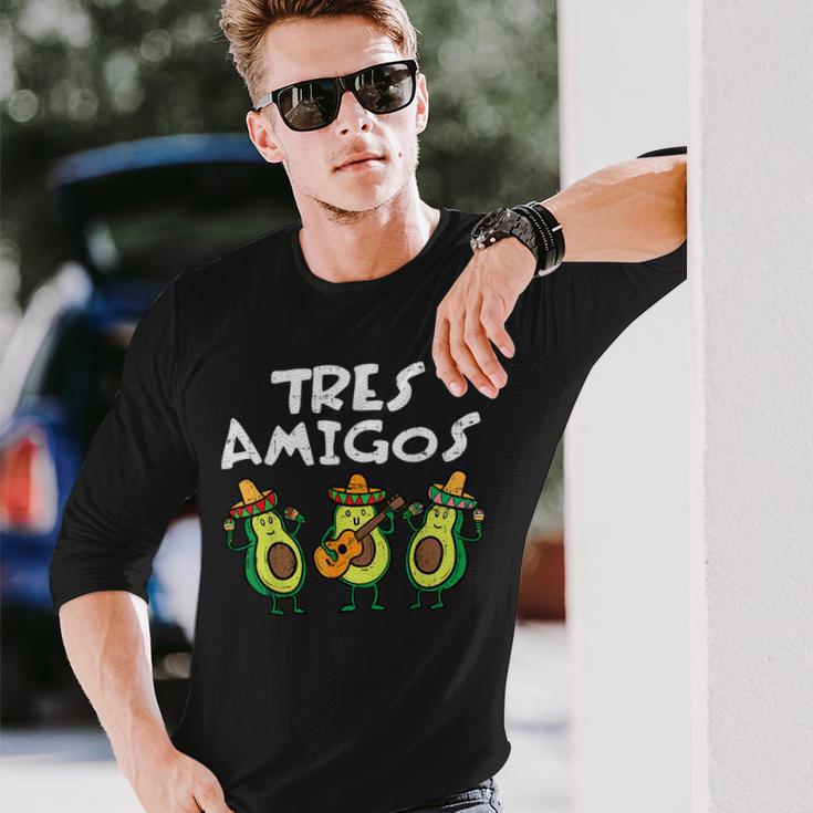 Tres Amigos Avocados Guac Cinco De Mayo Fiesta Mexicanegan Langarmshirts Geschenke für Ihn