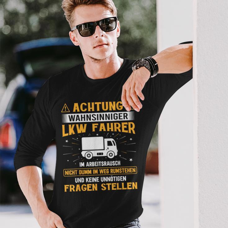 Truck Driver Achtung Insane Truck Driver Langarmshirts Geschenke für Ihn