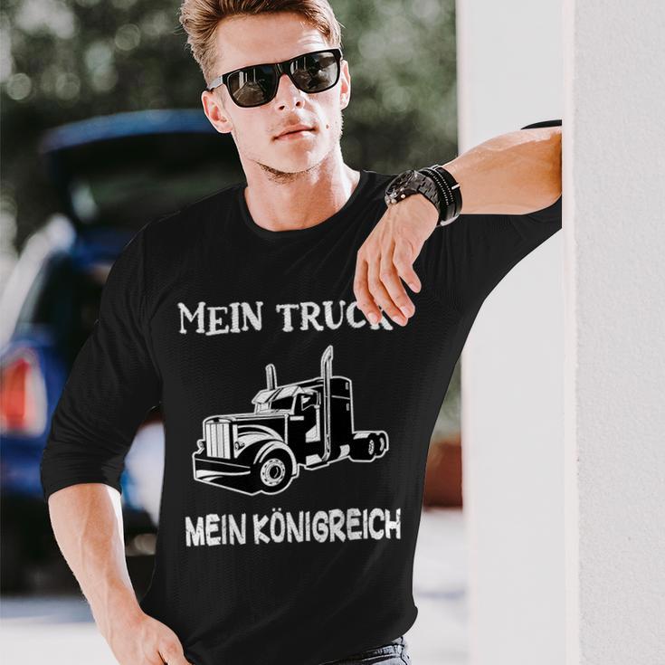 Trucker My Truck My Kingdom Saddle Pull Truck Driver Langarmshirts Geschenke für Ihn