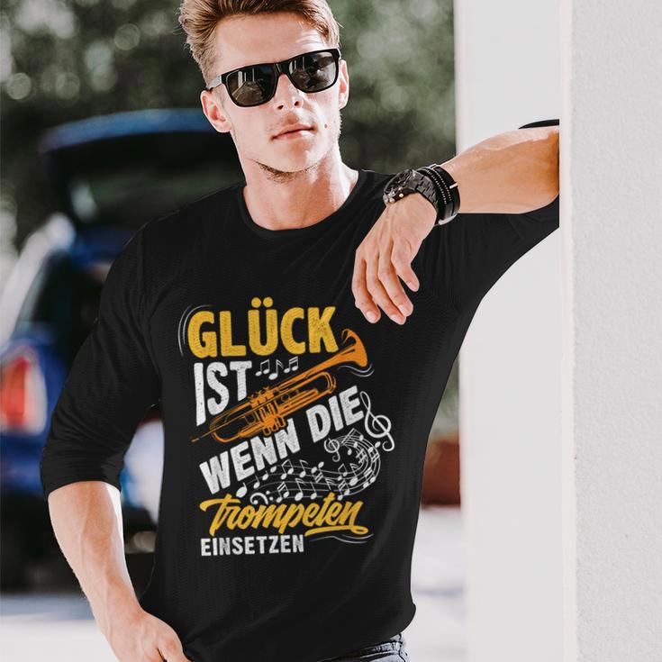 Trumpet Glück Ist Wenn Die Trumpeten Einsetzetz Langarmshirts Geschenke für Ihn