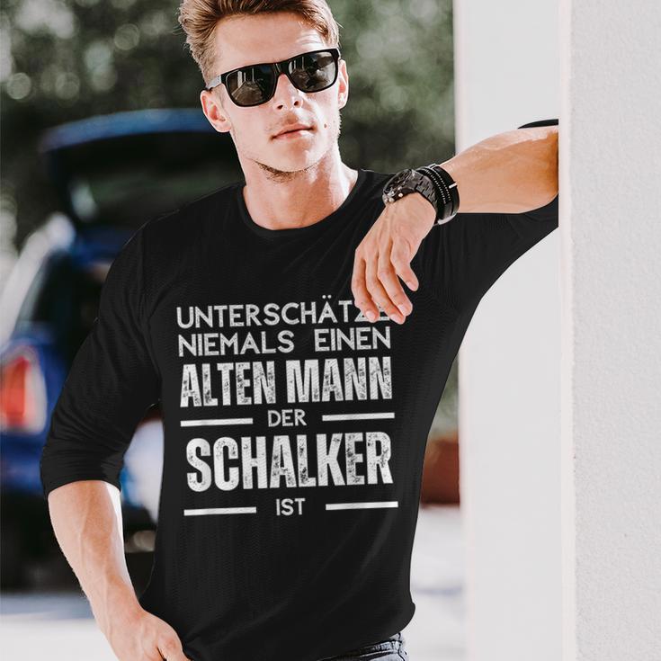 Unterschätze Niemals Einen Alten Mann Schalker Langarmshirts Geschenke für Ihn