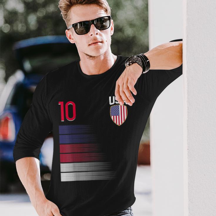 Usa Football Flag Jersey Langarmshirts Geschenke für Ihn