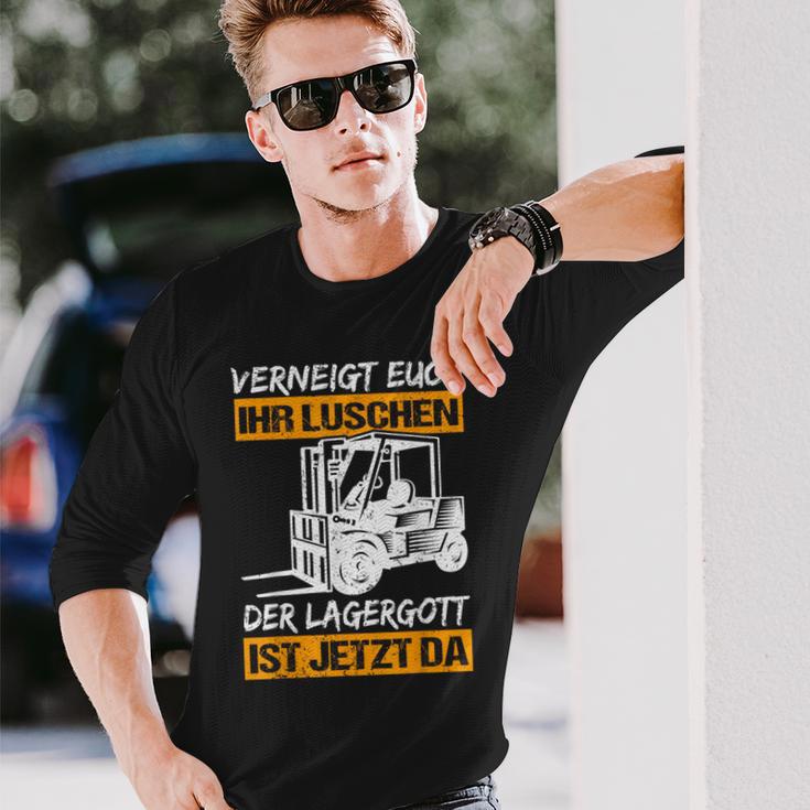 Verneigt Euch Ihr Luschen Der Lagergott Ist Jetzt Da Slogan Langarmshirts Geschenke für Ihn