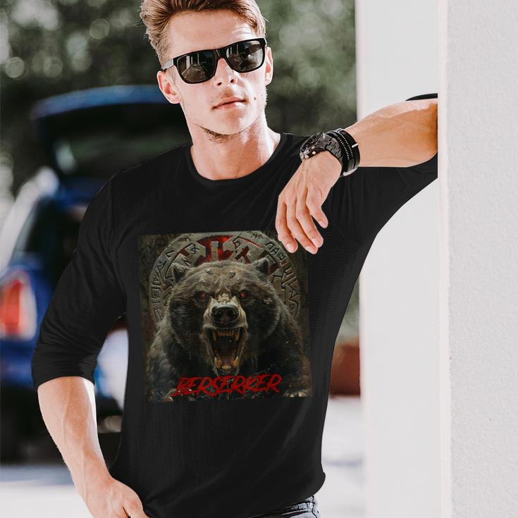 Vikingalhalla Berserker Bearikingsegvisir Langarmshirts Geschenke für Ihn