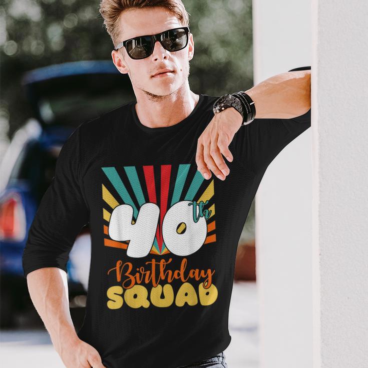 Vintage 1981 40Th Birthday Squad Im Retro-Stil 40 Jahre Alt Langarmshirts Geschenke für Ihn