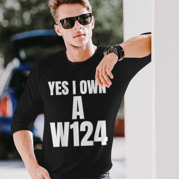 W124 Classic Deutsche Auto´S W124 Silhoutte W124 Karren S Langarmshirts Geschenke für Ihn