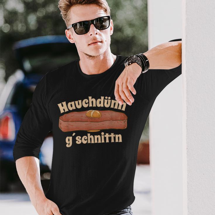 Wafer-Thin Gschnittn Liver Cheese Meat Cheese Buns Langarmshirts Geschenke für Ihn