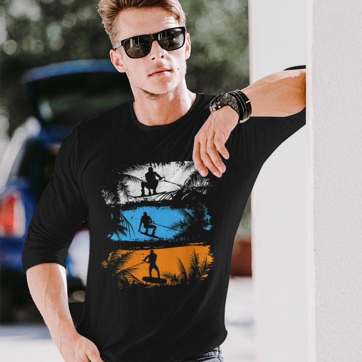 Wakeboard Wakeboarder Retro Wakeboarding Wakeboarding Langarmshirts Geschenke für Ihn