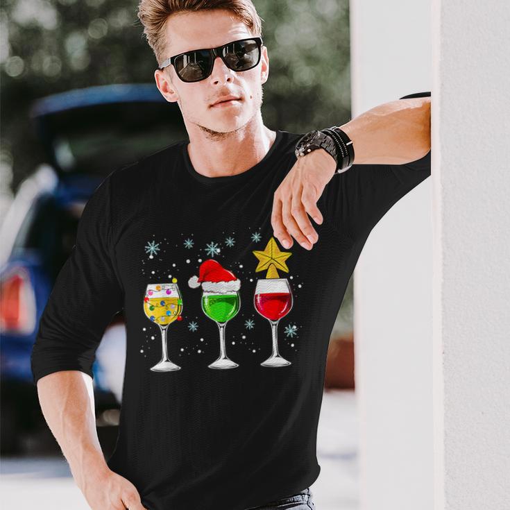 Weihnachten Prosecco Wein Lustiges Sekt Weinglas Geschenk Langarmshirts Geschenke für Ihn